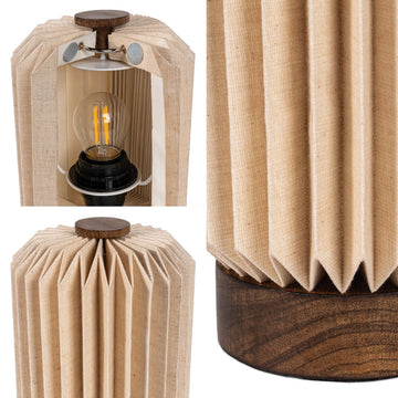 Banks 8.5" Modern Minimalist Paper Pleated Column Accent LED Table Lamp